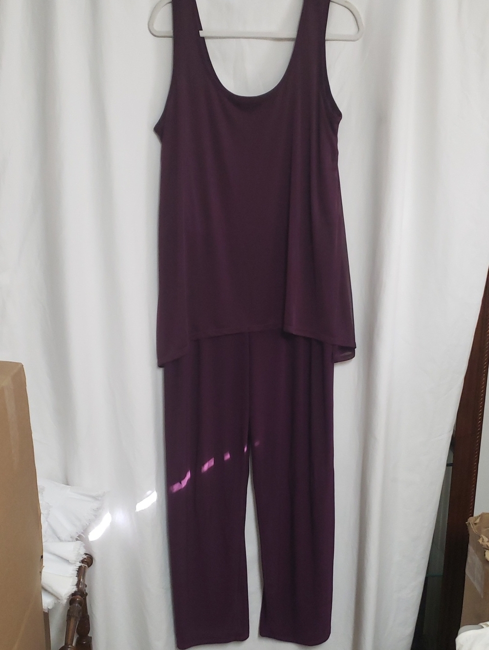 Tiana B. Sleeveless Wide-Leg Jumpsuit - Plum